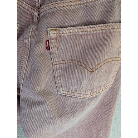 Levis 501 90's Premium Jeans Womens 25x32 Pink Button Fly 5 Pocket READ - Picture 12 of 16